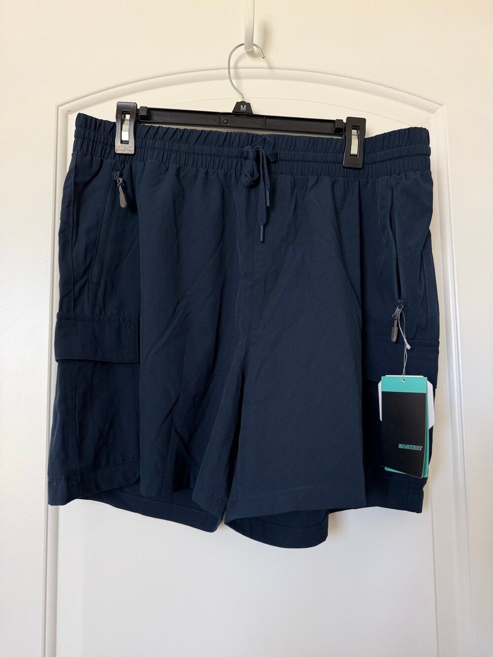 Maskert Men’s UPF 50+ Waterproof Cargo Hiking Shorts Navy XL NWT